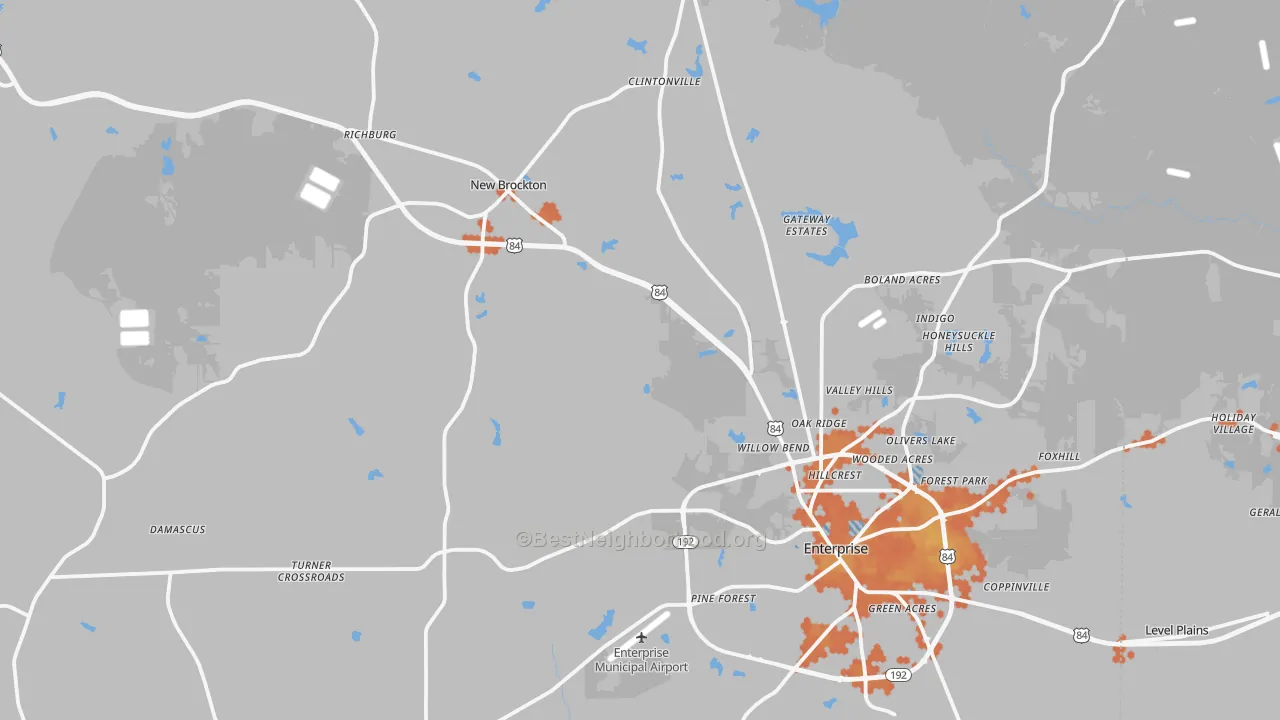 Bike Grade map of Coffee County, AL