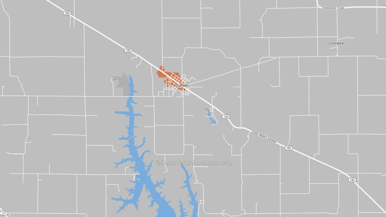 Bike Grade map of Coffeen, IL