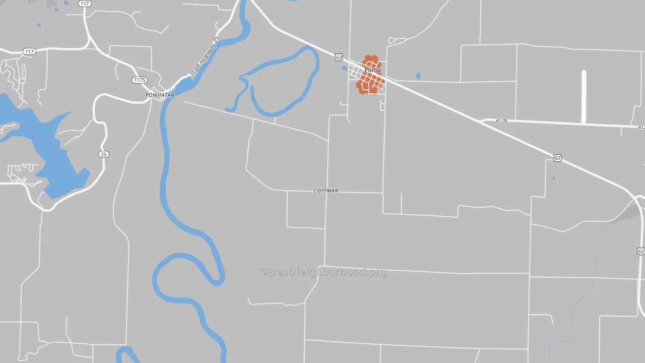 Bike Grade map of Coffman, AR