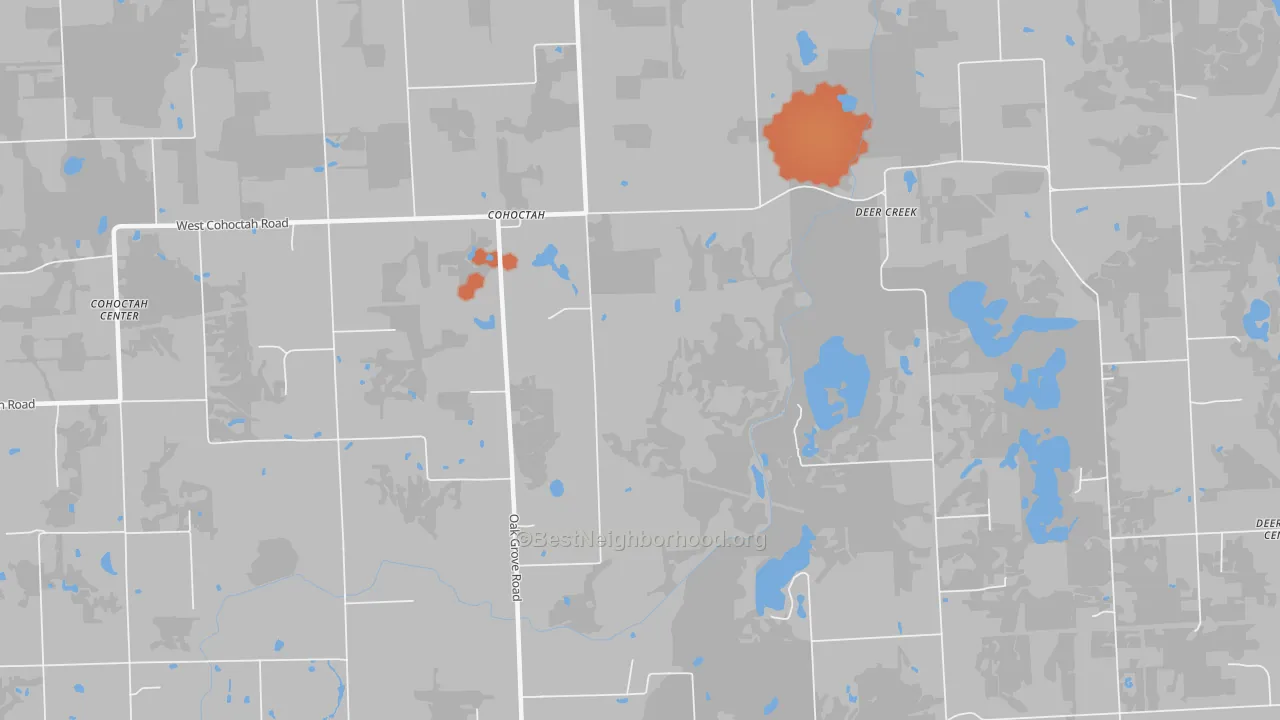 Bike Grade map of Cohoctah, MI