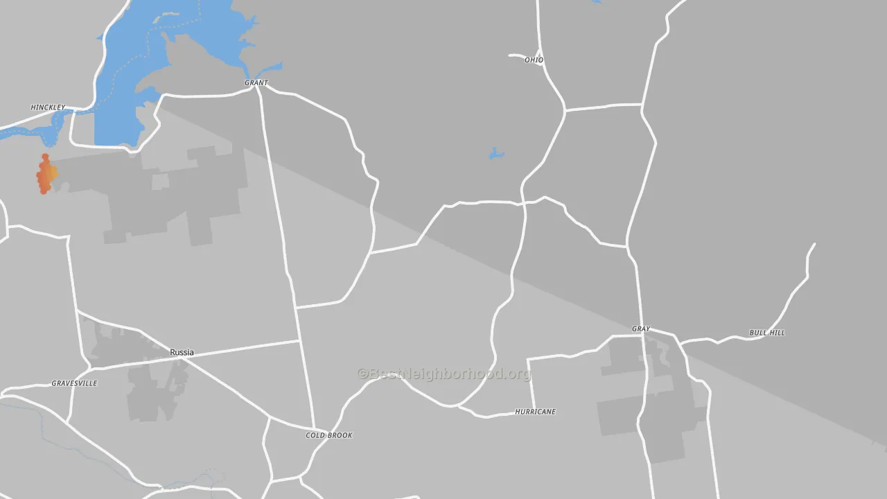 Bike Grade map of Cold Brook, NY