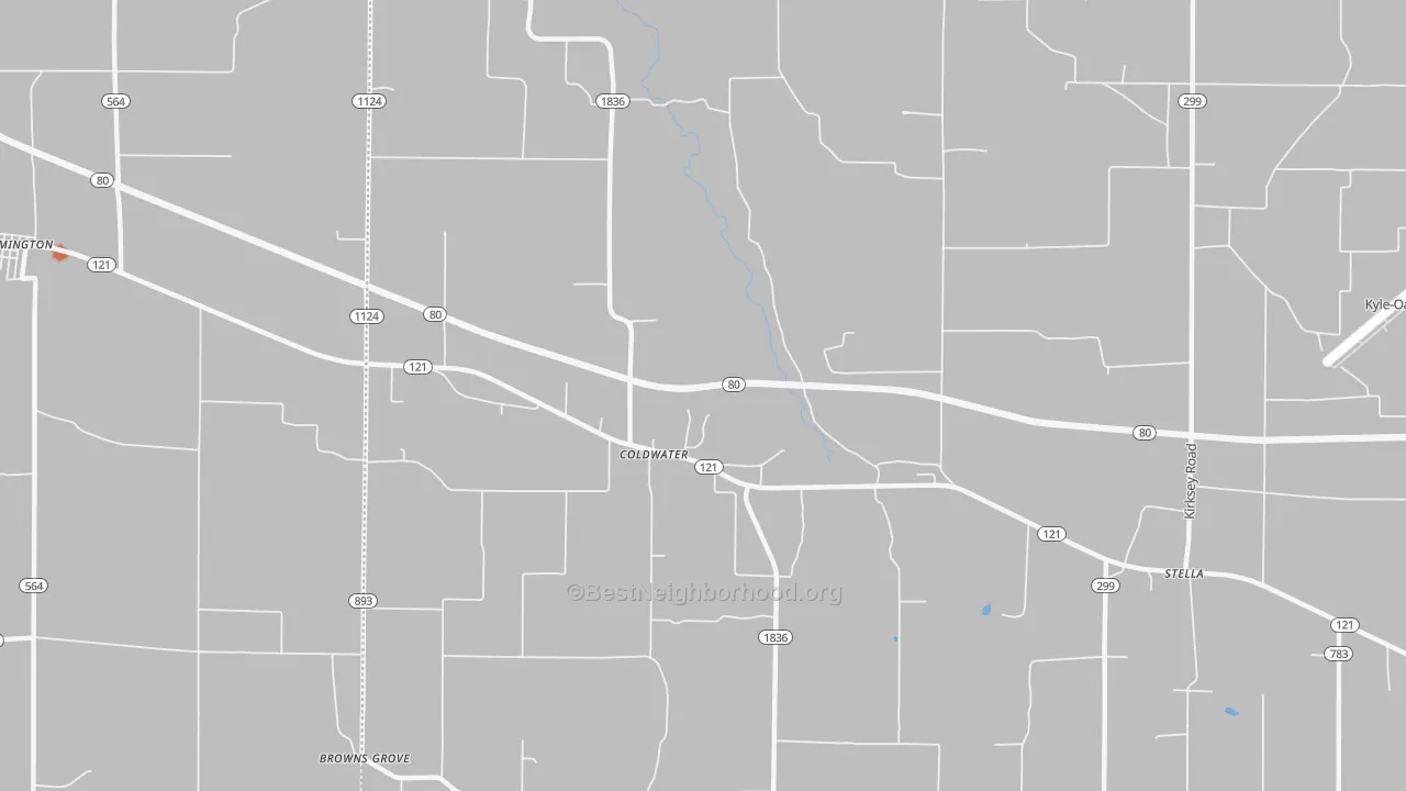 Bike Grade map of Coldwater, KY