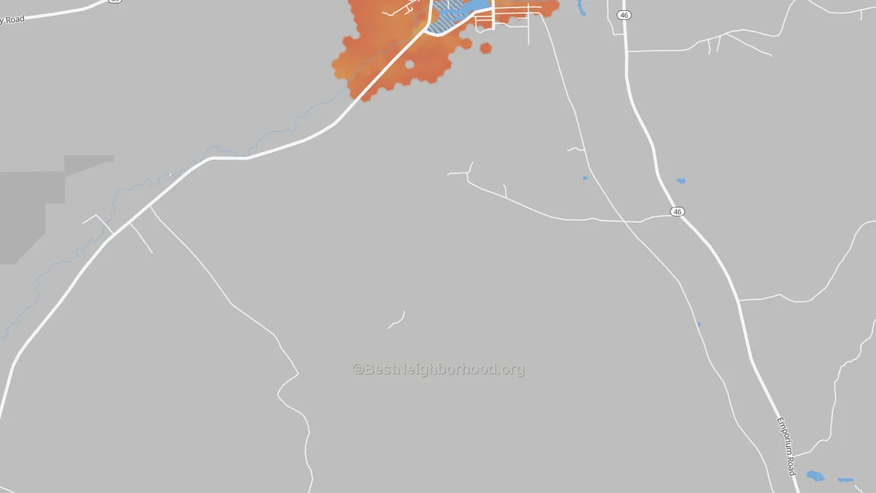 Bike Grade map of Colegrove, PA