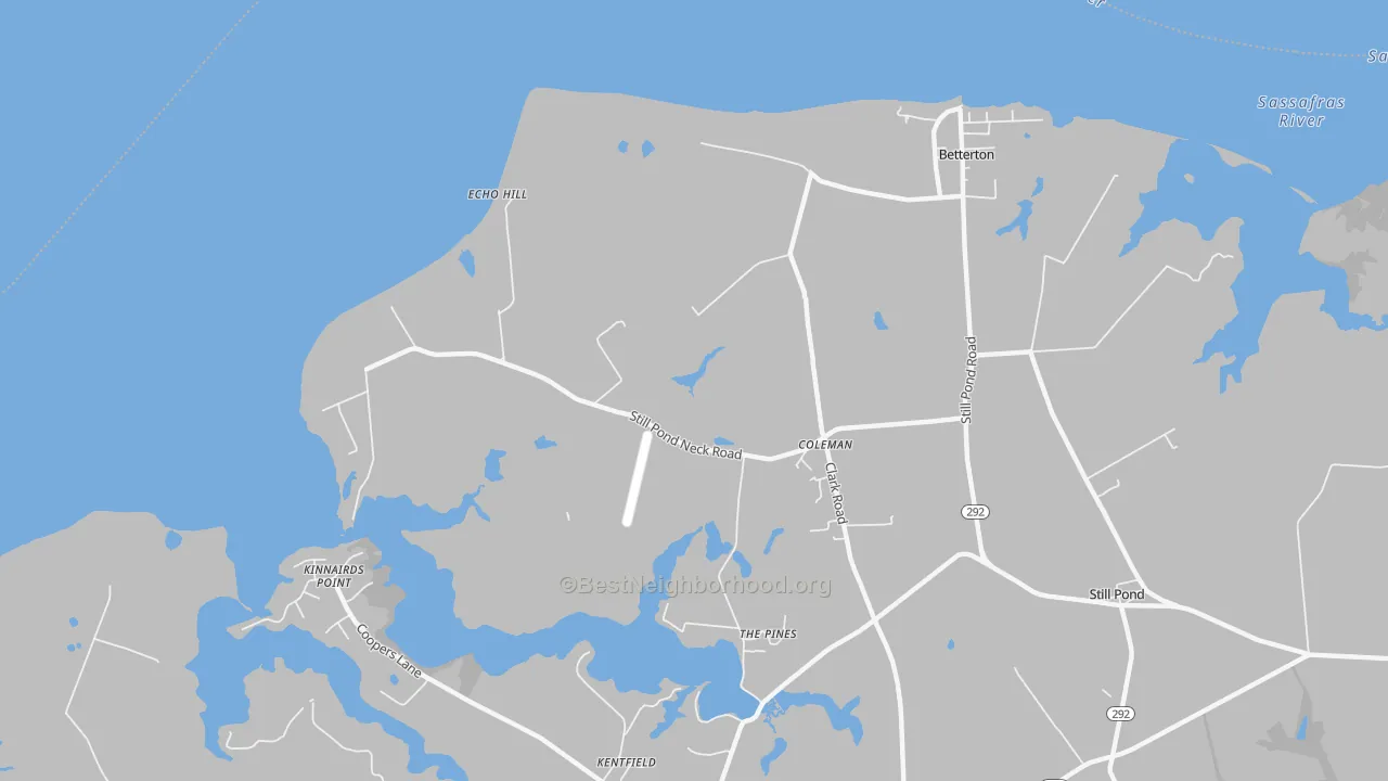 Bike Grade map of Coleman, MD