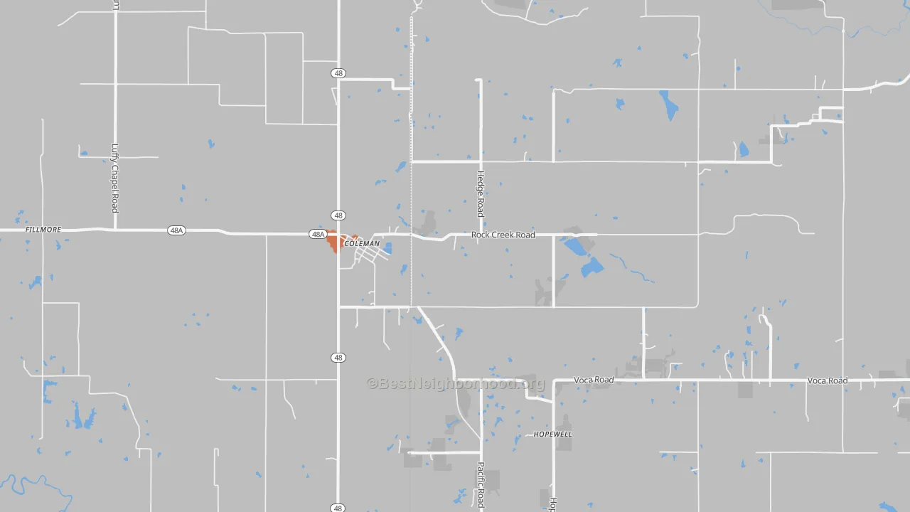 Bike Grade map of Coleman, OK