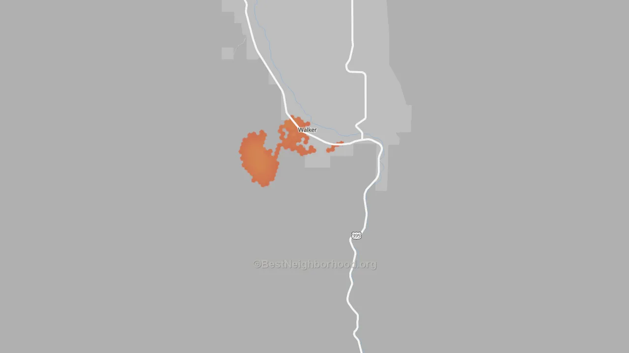Bike Grade map of Coleville, CA