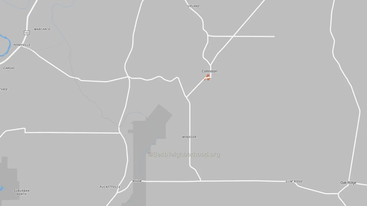 Bike Grade map of Collinston, LA