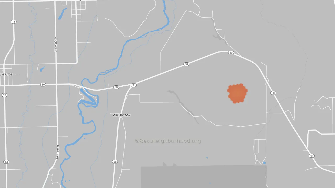 Bike Grade map of Collinston, UT