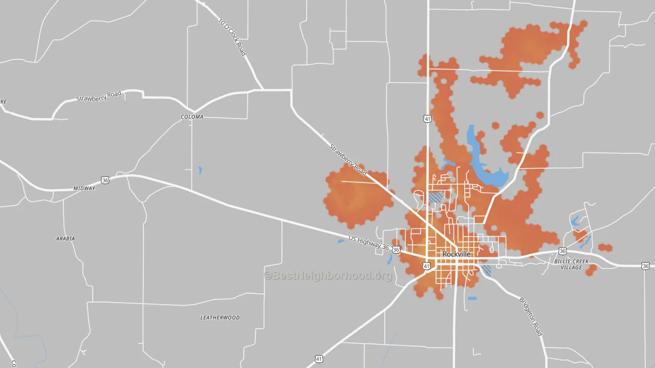 Bike Grade map of Coloma, IN