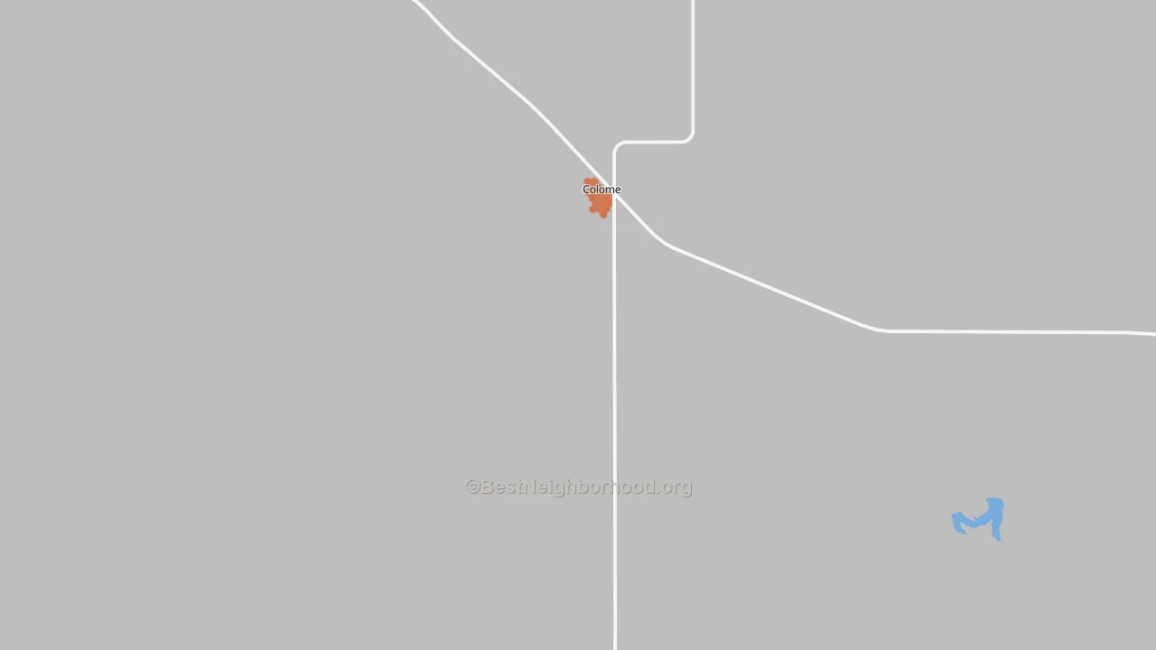 Bike Grade map of Colome, SD