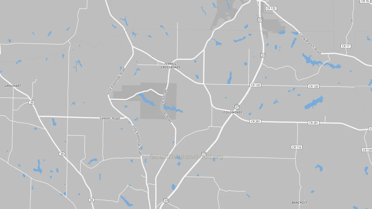 Bike Grade map of Colomokee, GA