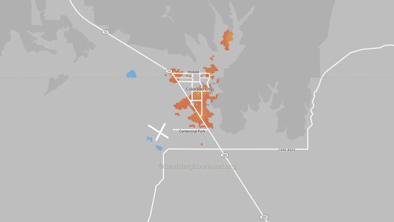 Bike Grade map of Colorado City, AZ