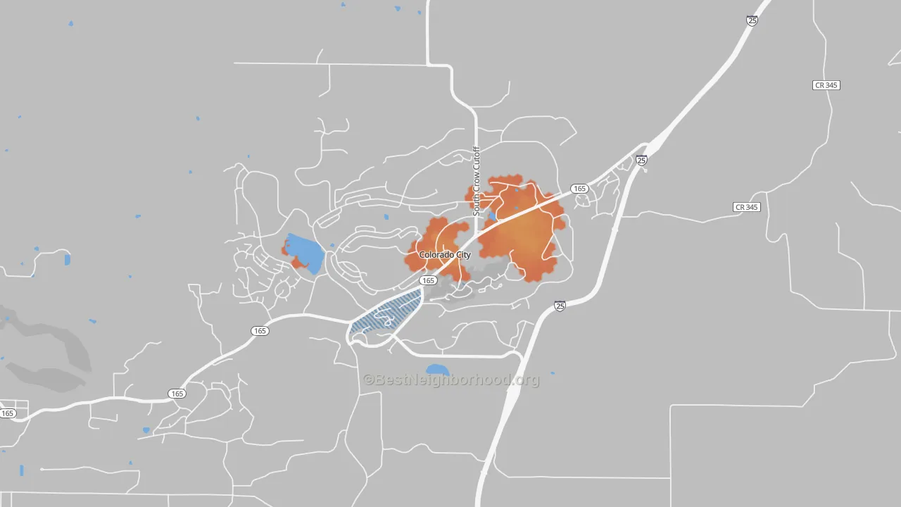 Bike Grade map of Colorado City, CO