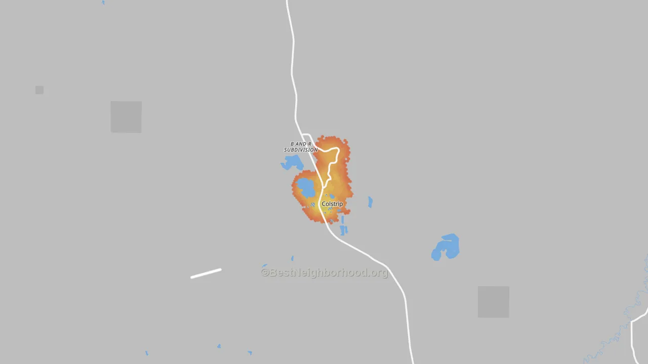 Bike Grade map of Colstrip, MT