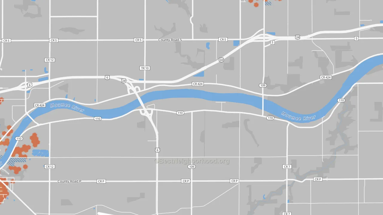Bike Grade map of Colton, OH