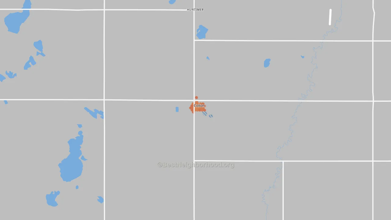 Bike Grade map of Colton, SD