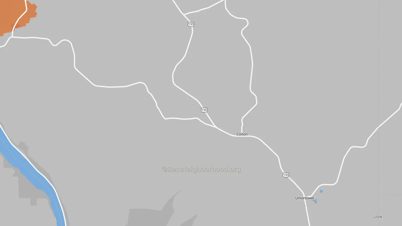 Bike Grade map of Colton, WA