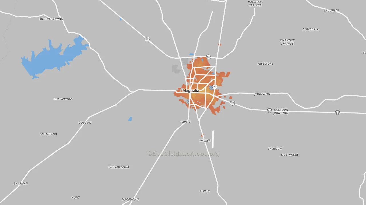 Bike Grade map of Columbia County, AR