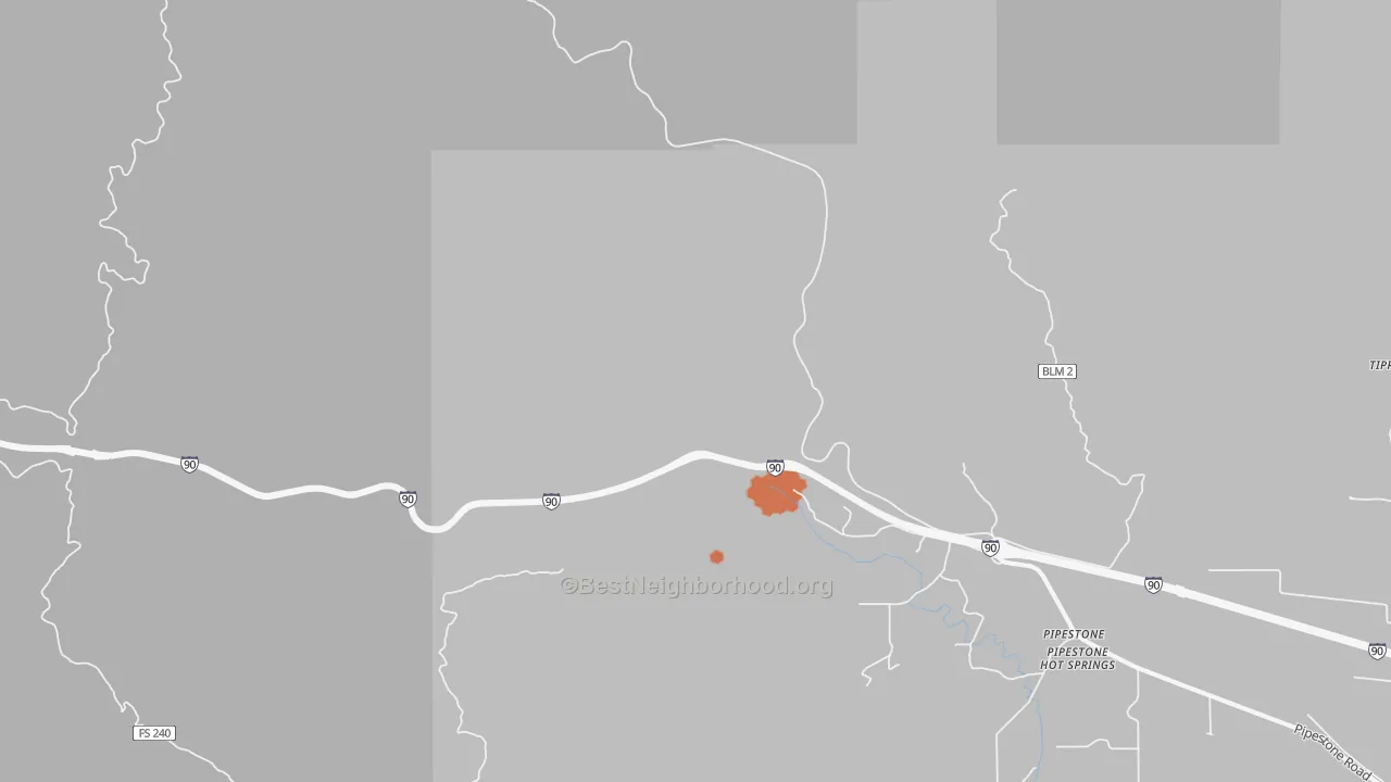 Bike Grade map of Columbia Gardens, MT