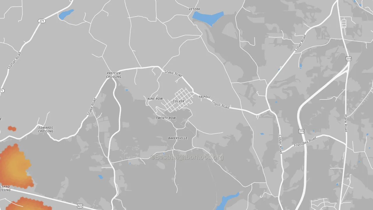 Bike Grade map of Colver, PA