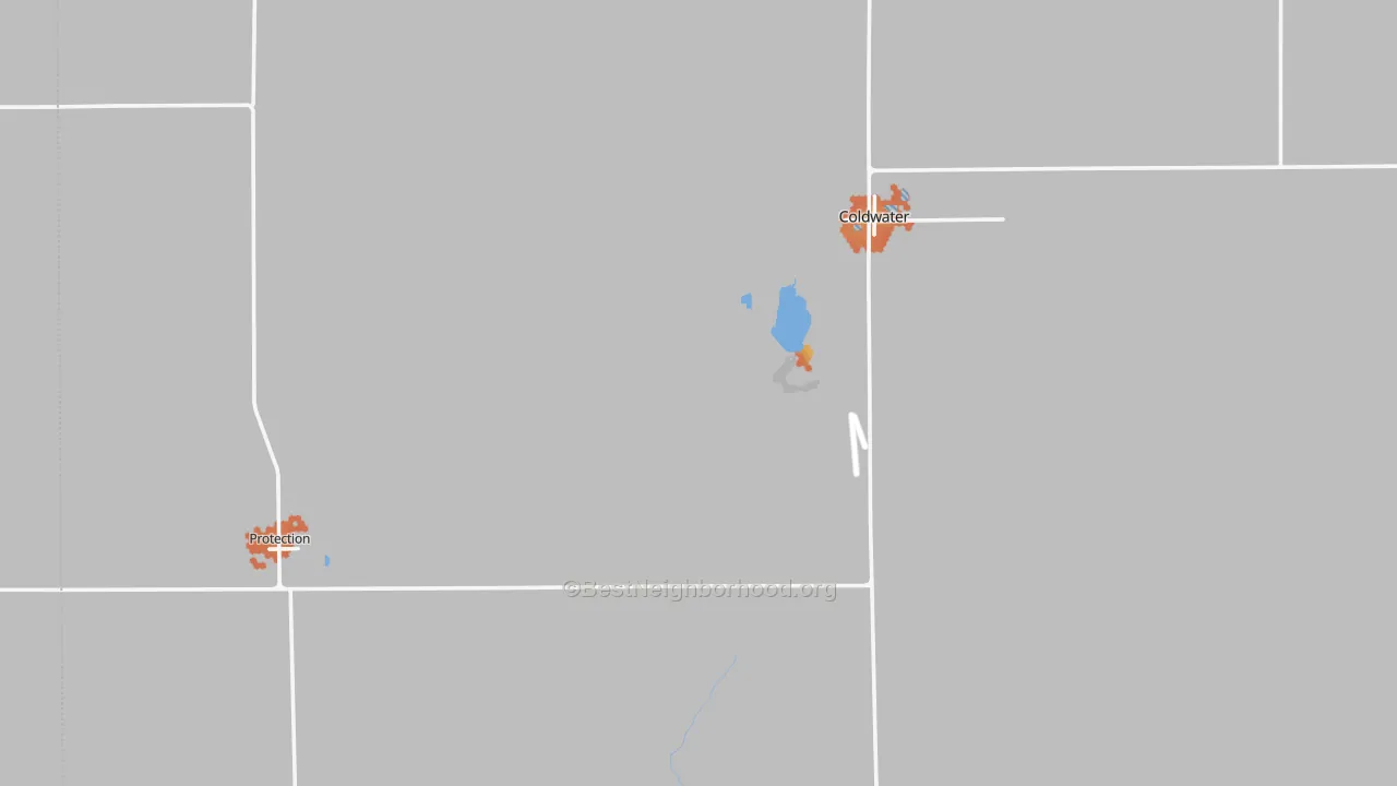 Bike Grade map of Comanche County, KS