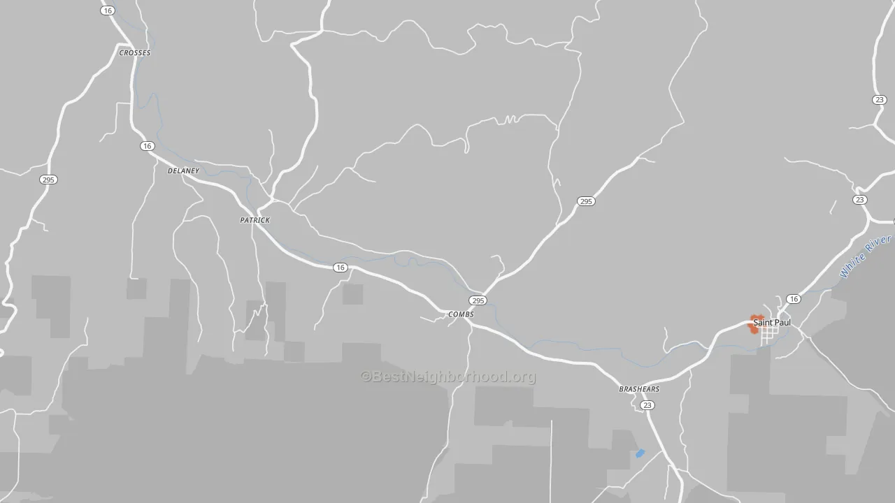 Bike Grade map of Combs, AR
