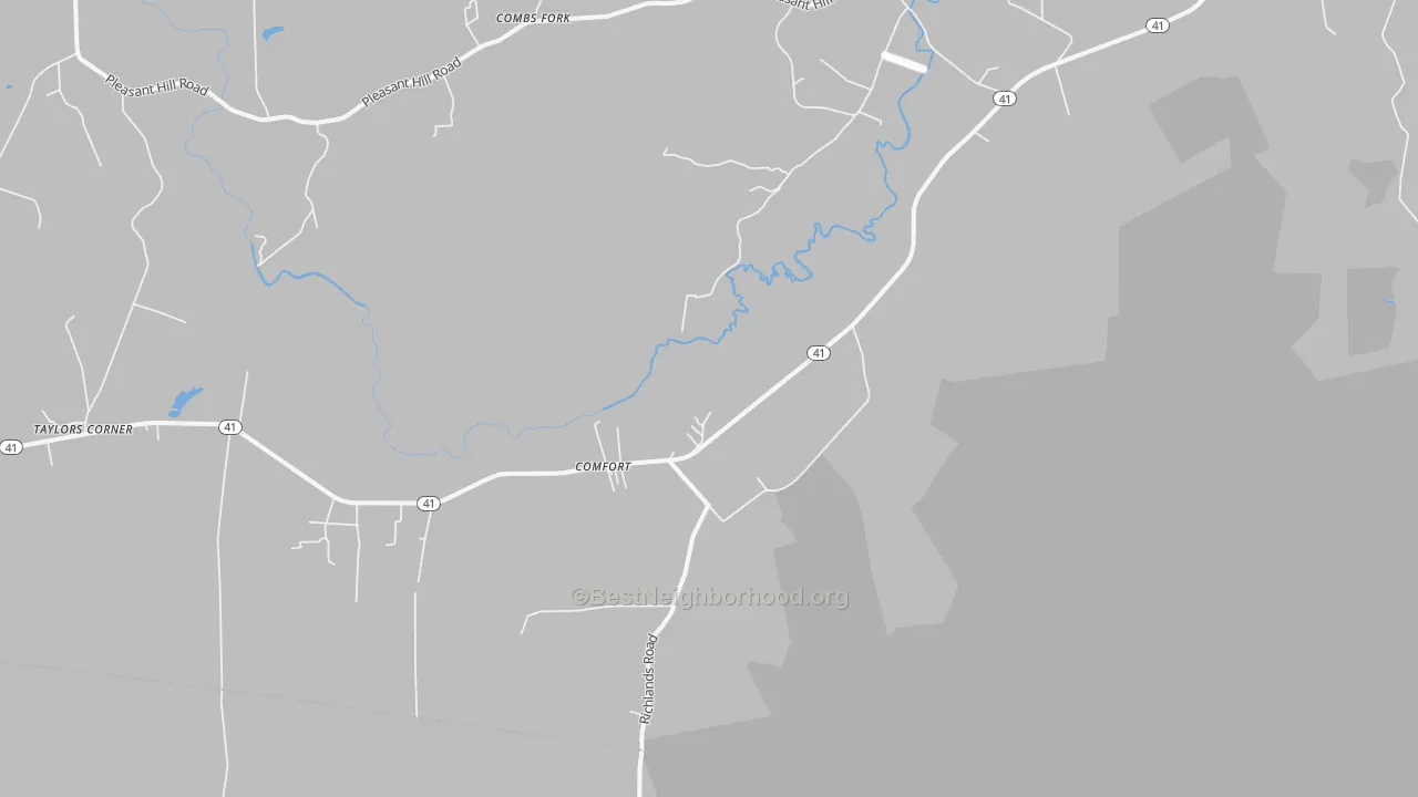 Bike Grade map of Comfort, NC