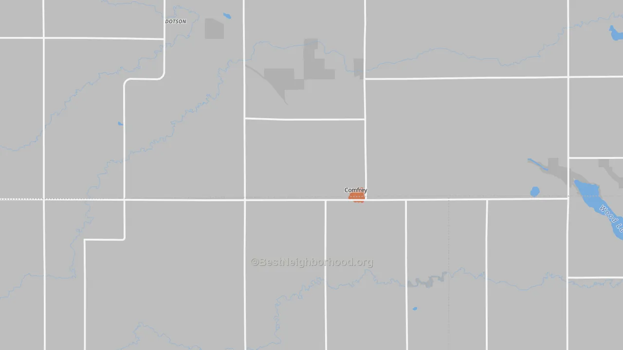 Bike Grade map of Comfrey, MN