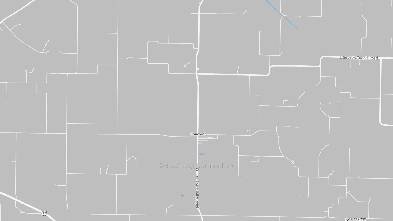 Bike Grade map of Concord, IL