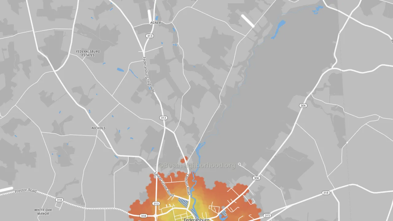 Bike Grade map of Concord, MD