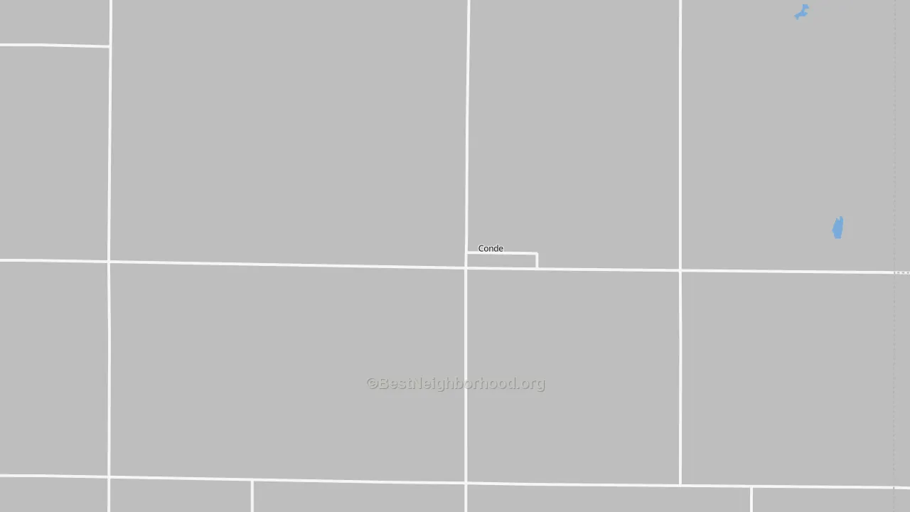 Bike Grade map of Conde, SD