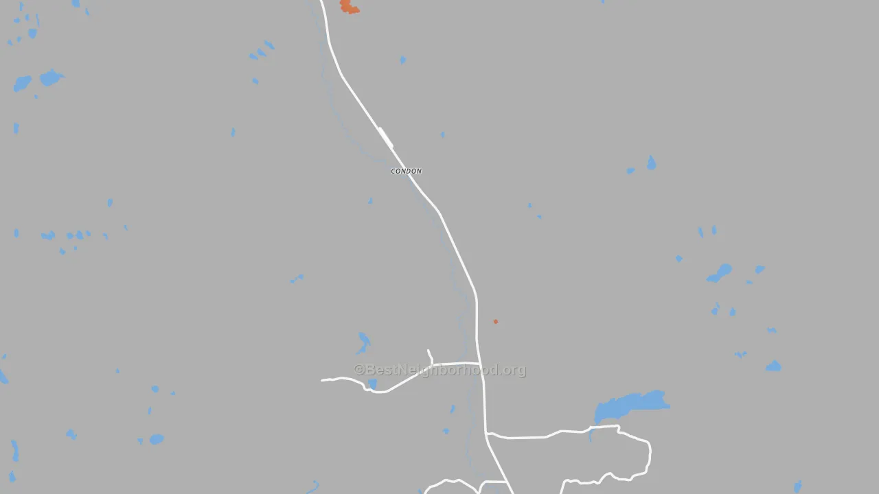 Bike Grade map of Condon, MT
