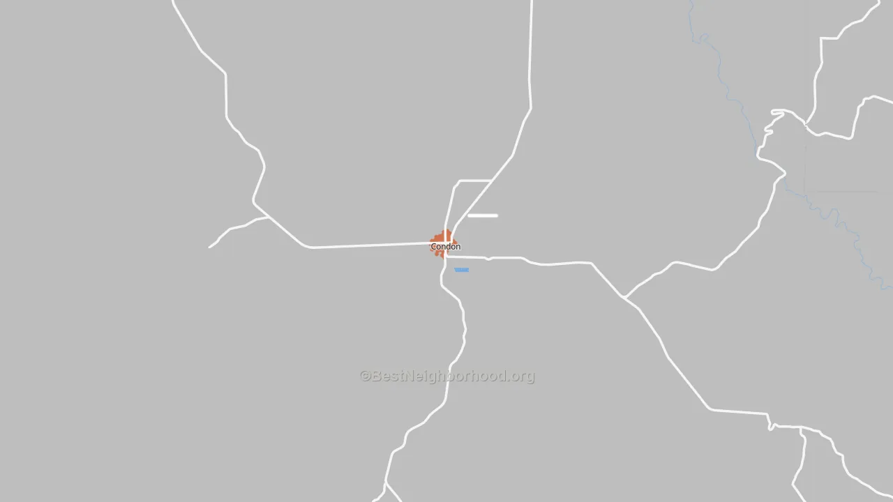 Bike Grade map of Condon, OR