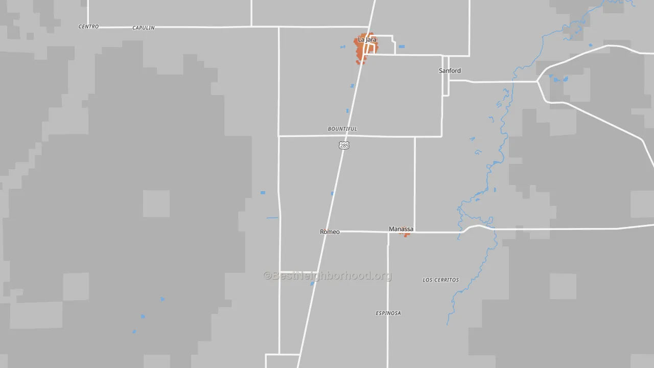 Bike Grade map of Conejos County, CO
