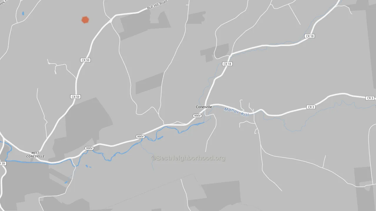 Bike Grade map of Conesville, NY