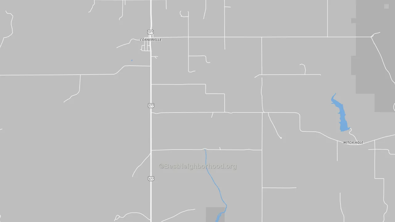 Bike Grade map of Connerville, OK