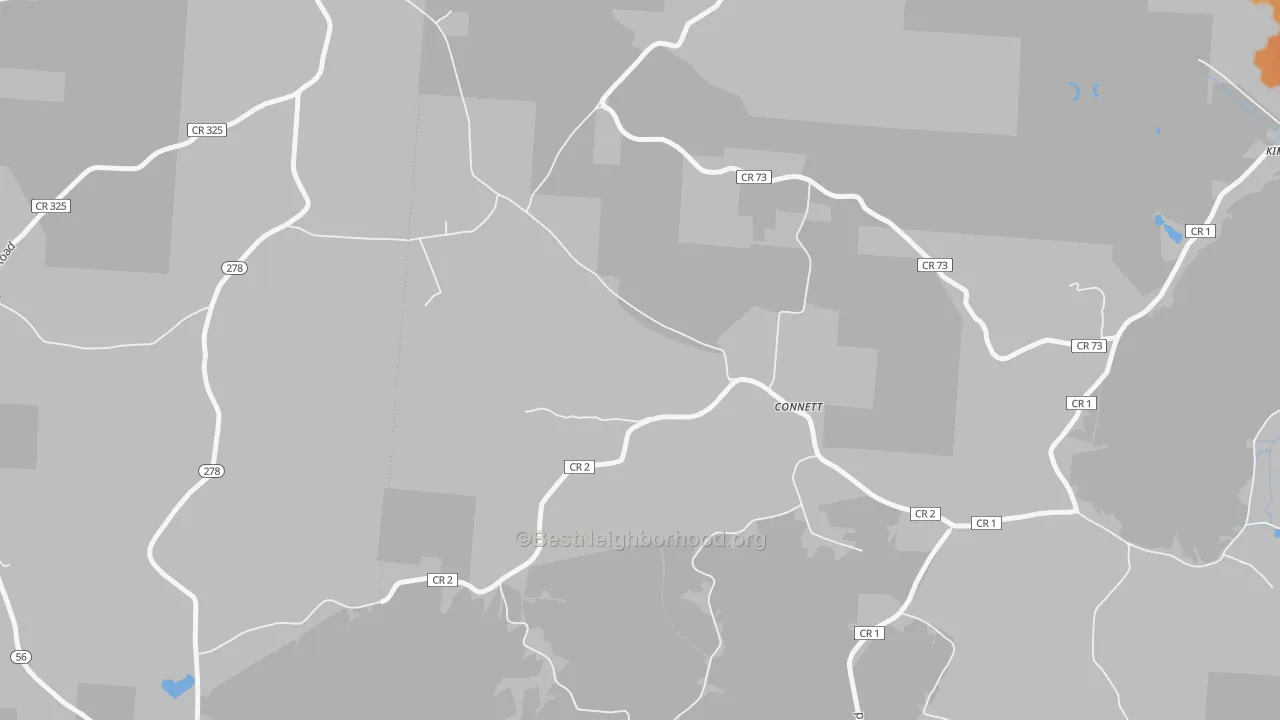 Bike Grade map of Connett, OH