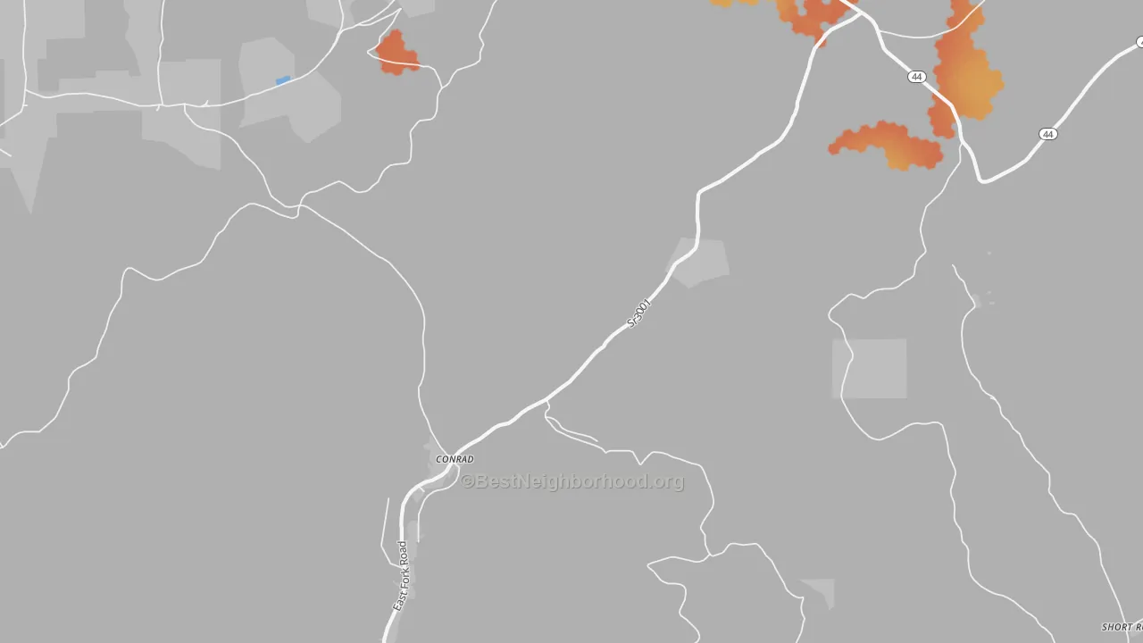 Bike Grade map of Conrad, PA