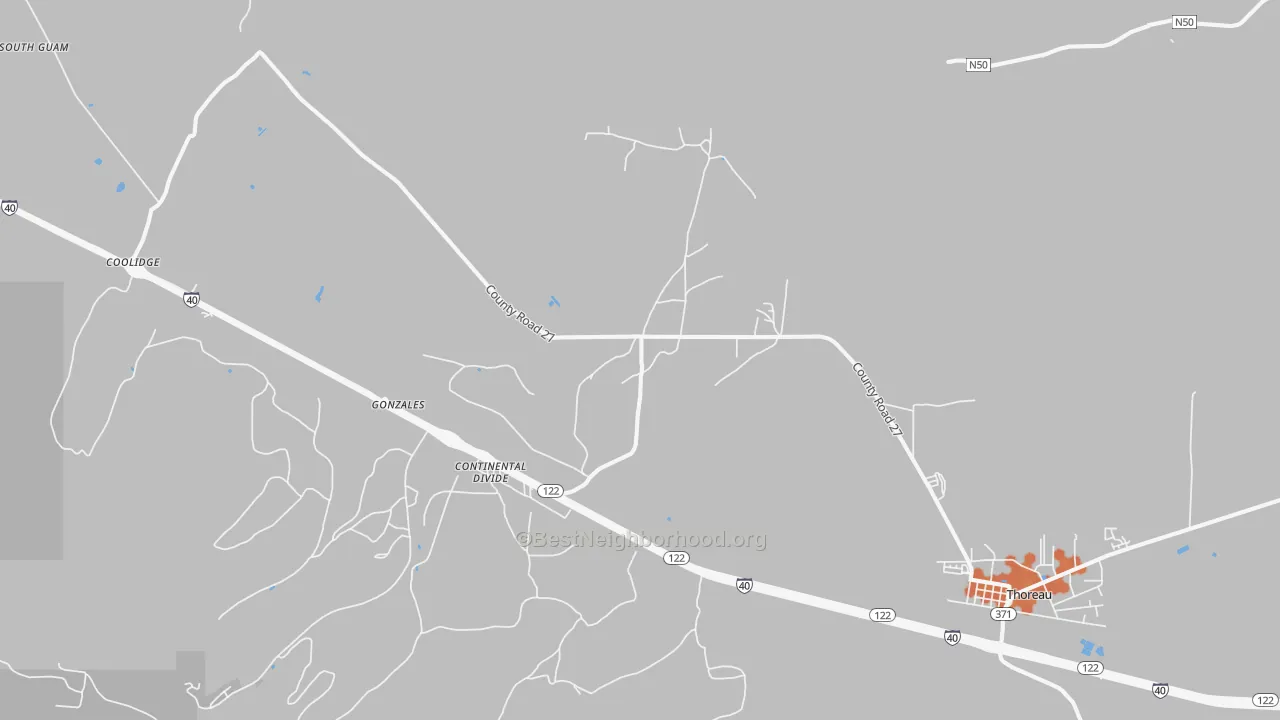 Bike Grade map of Continental Divide, NM