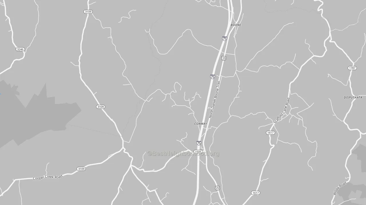 Bike Grade map of Conway, KY