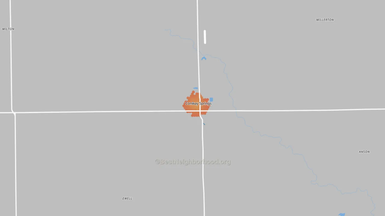Bike Grade map of Conway Springs, KS