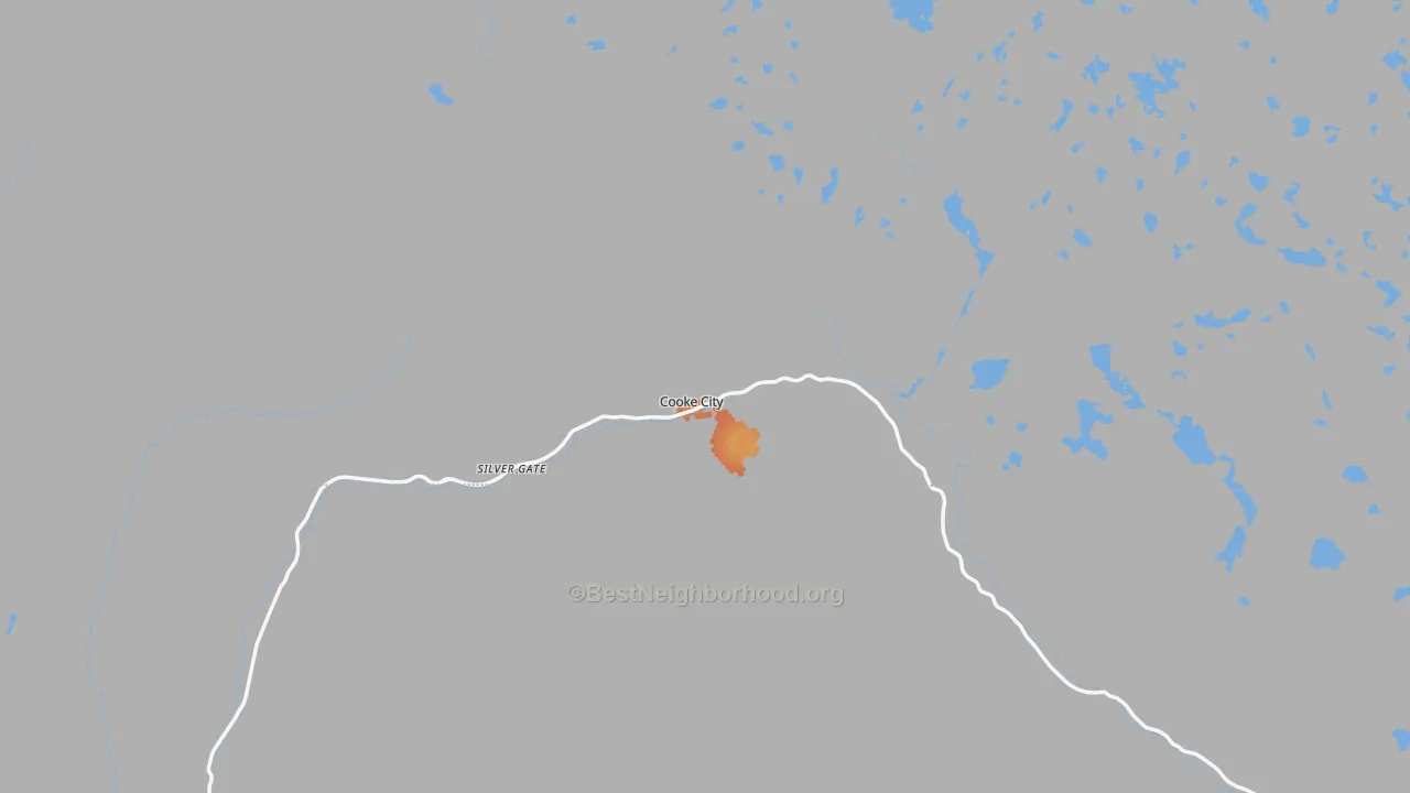 Bike Grade map of Cooke City, MT