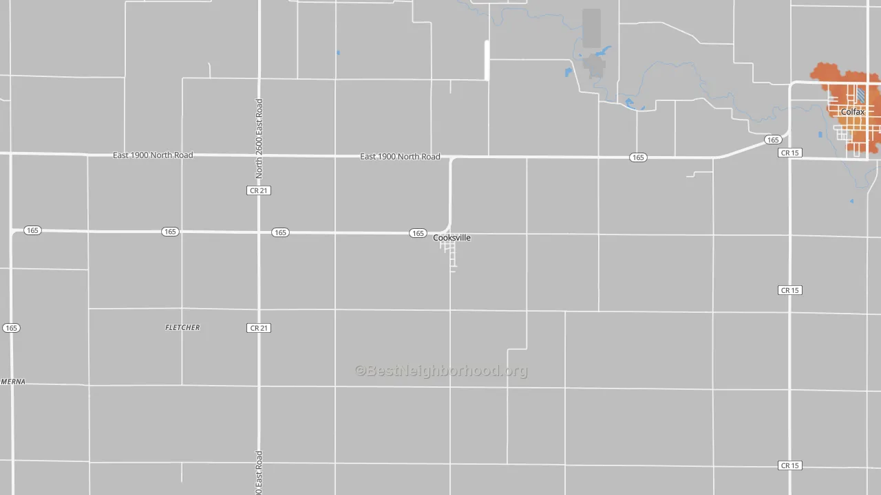 Bike Grade map of Cooksville, IL