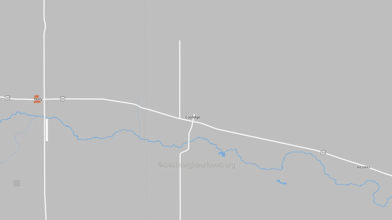 Bike Grade map of Coolidge, KS