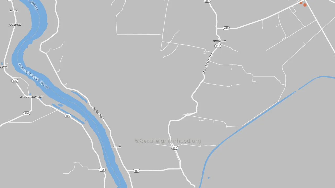 Bike Grade map of Coon, LA