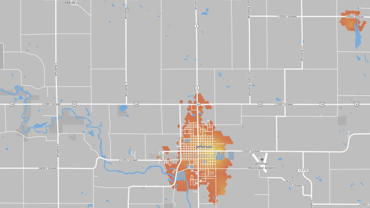 Bike Grade map of Cooper, IA