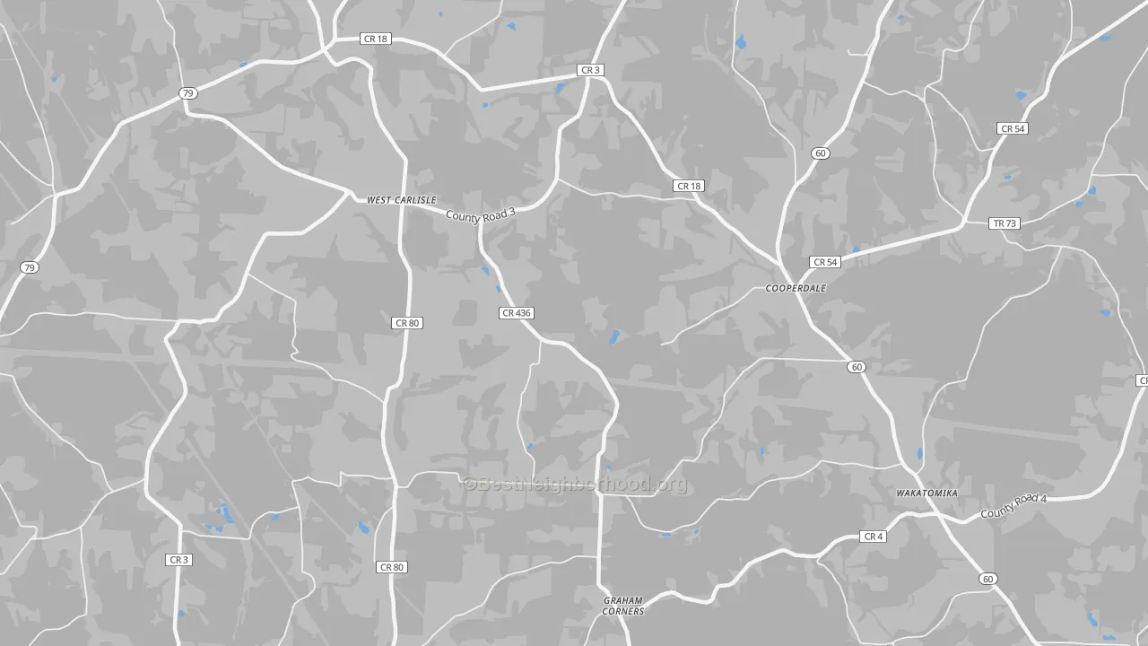 Bike Grade map of Cooperdale, OH
