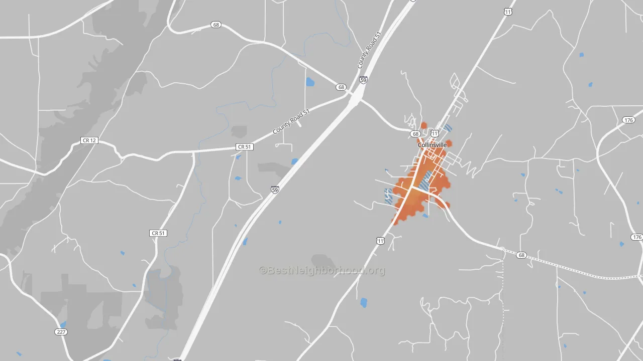 Bike Grade map of Copeland Bridge, AL