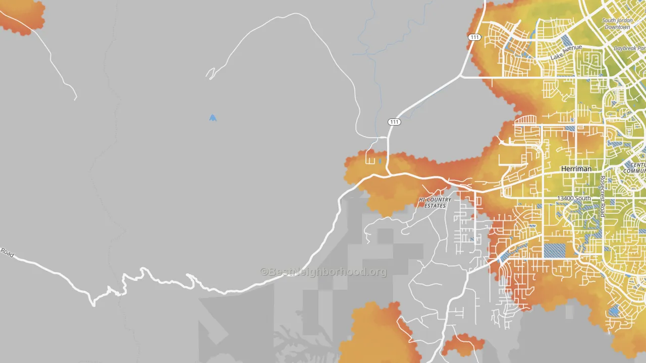 Bike Grade map of Copperton, UT