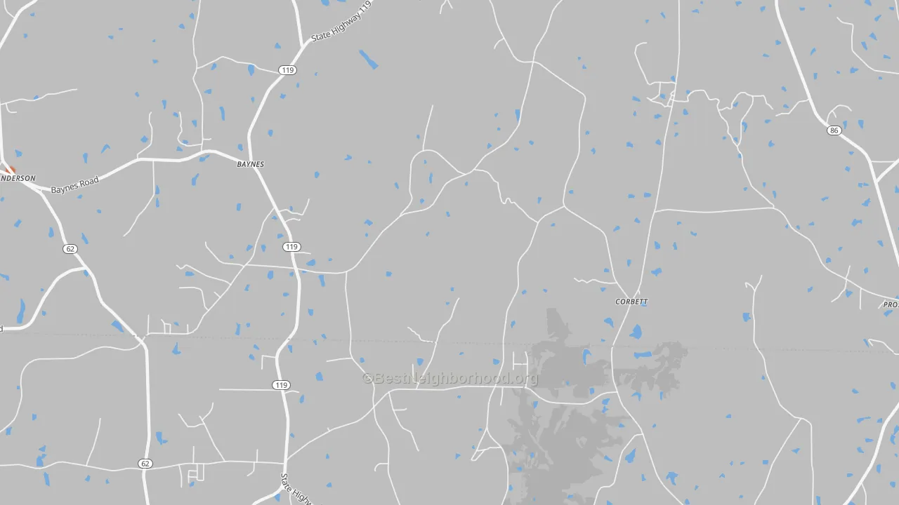 Bike Grade map of Corbett, NC